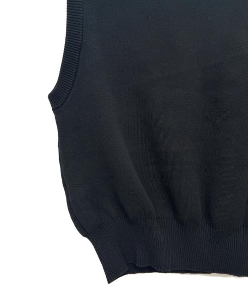 UNITED ARROWS（ユナイテッドアローズ）UNITED ARROWS (ユナイテッドアローズ) 3D フラワーモチーフ ノースリーブ ニットベスト ブラック サイズ:SIZE Freeの古着・服飾アイテム
