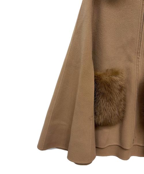eimy istoire（エイミーイストワール）eimy istoire (エイミーイストワール) ファーポケットマントコート キャメル サイズ:SIZE S (36)の古着・服飾アイテム