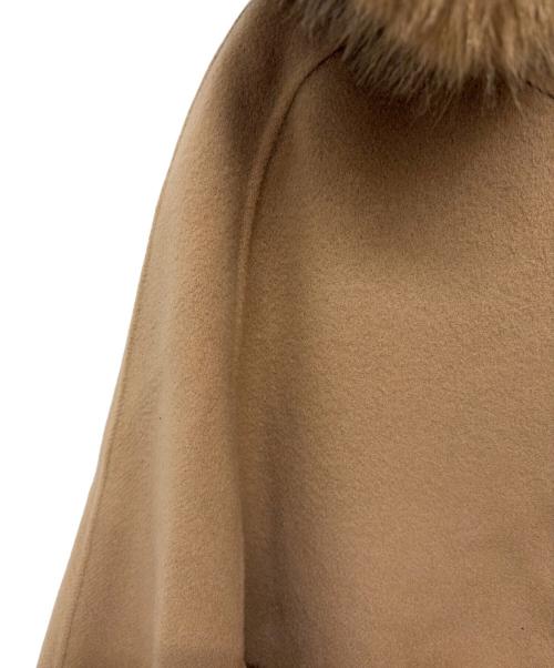 eimy istoire（エイミーイストワール）eimy istoire (エイミーイストワール) ファーポケットマントコート キャメル サイズ:SIZE S (36)の古着・服飾アイテム
