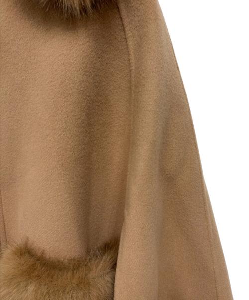 eimy istoire（エイミーイストワール）eimy istoire (エイミーイストワール) ファーポケットマントコート キャメル サイズ:SIZE S (36)の古着・服飾アイテム