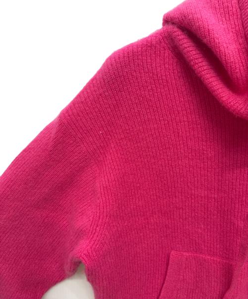 RALPH LAUREN（ラルフローレン）RALPH LAUREN (ラルフローレン) PINK PONY washable cashmere hoodie / カシミヤ ニットパーカー ショッキングピンク サイズ:Sの古着・服飾アイテム