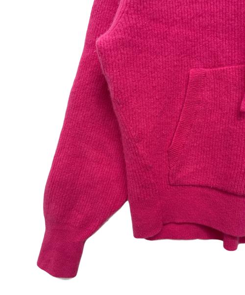 RALPH LAUREN（ラルフローレン）RALPH LAUREN (ラルフローレン) PINK PONY washable cashmere hoodie / カシミヤ ニットパーカー ショッキングピンク サイズ:Sの古着・服飾アイテム