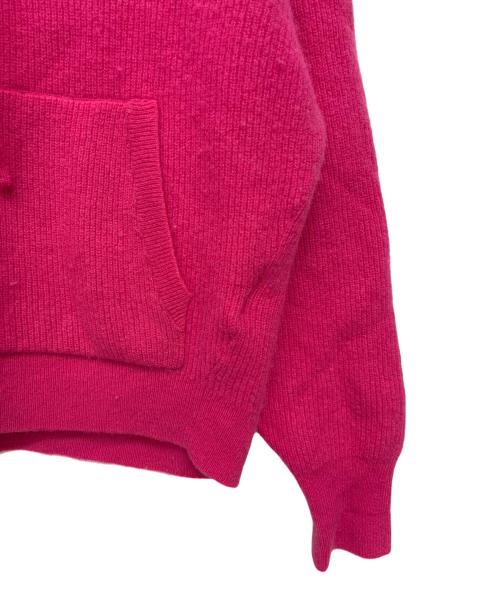 RALPH LAUREN（ラルフローレン）RALPH LAUREN (ラルフローレン) PINK PONY washable cashmere hoodie / カシミヤ ニットパーカー ショッキングピンク サイズ:Sの古着・服飾アイテム