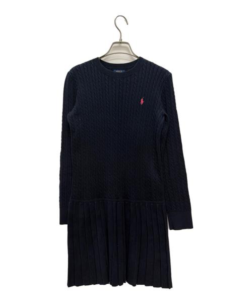 POLO RALPH LAUREN（ポロ・ラルフローレン）POLO RALPH LAUREN (ポロ・ラルフローレン) 長袖ワンピース ネイビー サイズ:L(12-14)※ﾚﾃﾞｨｰｽとしての古着・服飾アイテム
