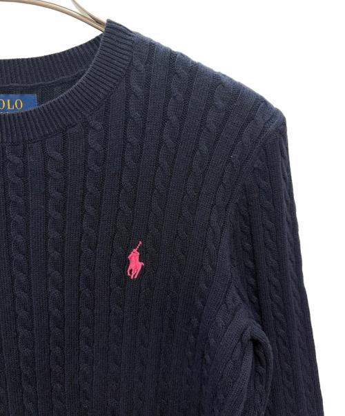 POLO RALPH LAUREN（ポロ・ラルフローレン）POLO RALPH LAUREN (ポロ・ラルフローレン) 長袖ワンピース ネイビー サイズ:L(12-14)※ﾚﾃﾞｨｰｽとしての古着・服飾アイテム