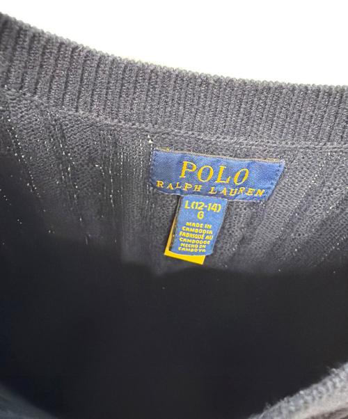 POLO RALPH LAUREN（ポロ・ラルフローレン）POLO RALPH LAUREN (ポロ・ラルフローレン) 長袖ワンピース ネイビー サイズ:L(12-14)※ﾚﾃﾞｨｰｽとしての古着・服飾アイテム