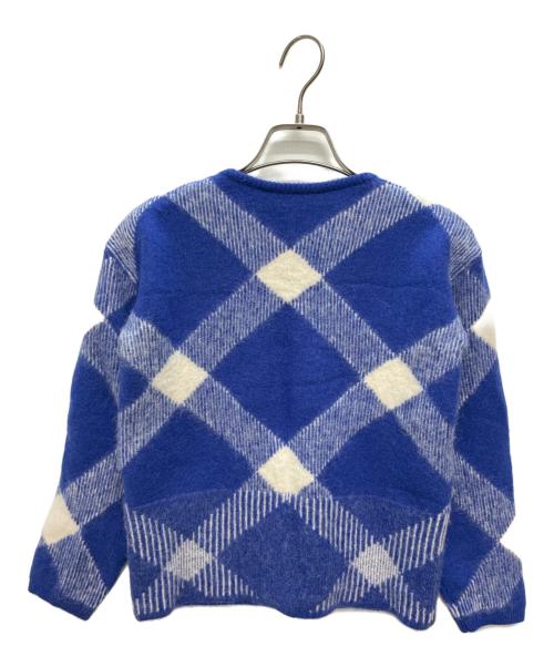 BURBERRY（バーバリー）BURBERRY (バーバリー) ヴィンテージチェック カーディガン ブルー×ホワイト サイズ:不明の古着・服飾アイテム