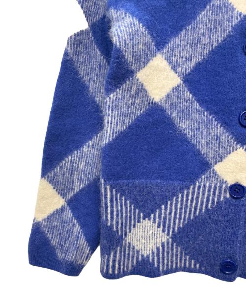 BURBERRY（バーバリー）BURBERRY (バーバリー) ヴィンテージチェック カーディガン ブルー×ホワイト サイズ:不明の古着・服飾アイテム