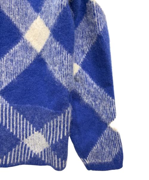 BURBERRY（バーバリー）BURBERRY (バーバリー) ヴィンテージチェック カーディガン ブルー×ホワイト サイズ:不明の古着・服飾アイテム