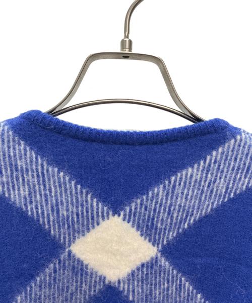 BURBERRY（バーバリー）BURBERRY (バーバリー) ヴィンテージチェック カーディガン ブルー×ホワイト サイズ:不明の古着・服飾アイテム