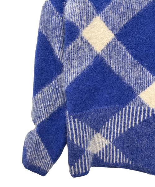 BURBERRY（バーバリー）BURBERRY (バーバリー) ヴィンテージチェック カーディガン ブルー×ホワイト サイズ:不明の古着・服飾アイテム