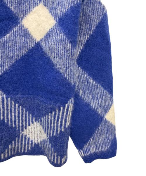 BURBERRY（バーバリー）BURBERRY (バーバリー) ヴィンテージチェック カーディガン ブルー×ホワイト サイズ:不明の古着・服飾アイテム