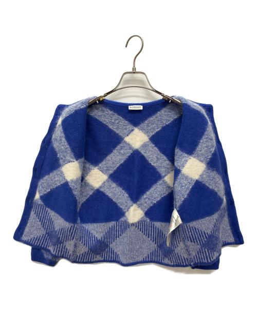 BURBERRY（バーバリー）BURBERRY (バーバリー) ヴィンテージチェック カーディガン ブルー×ホワイト サイズ:不明の古着・服飾アイテム