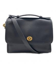 COACH（コーチ）の古着「ターンロック ショルダーバッグ」｜ダークネイビー