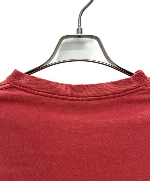 stussy（ステューシー）stussy (ステューシー) 90-00s スカル ストックロゴ プリントTシャツ レッド サイズ:Lの古着・服飾アイテム