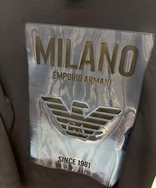 EMPORIO ARMANI（エンポリオ アルマーニ）EMPORIO ARMANI (エンポリオ アルマーニ) プルオーバーパーカー ブラック サイズ:XLの古着・服飾アイテム