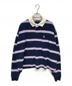 POLO RALPH LAURENポロ・ラルフローレン）の古着「ラガーシャツ」｜ネイビー×ピンク