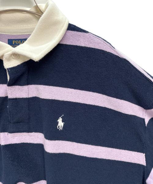 POLO RALPH LAUREN（ポロ・ラルフローレン）POLO RALPH LAUREN (ポロ・ラルフローレン) ラガーシャツ ネイビー×ピンク サイズ:Lの古着・服飾アイテム