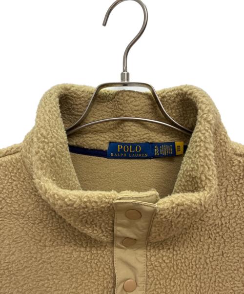 POLO RALPH LAUREN（ポロ・ラルフローレン）POLO RALPH LAUREN (ポロ・ラルフローレン) ボアフリースプルオーバー ブラウン サイズ:XLの古着・服飾アイテム