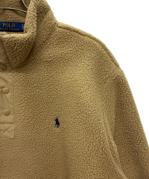 POLO RALPH LAUREN（ポロ・ラルフローレン）POLO RALPH LAUREN (ポロ・ラルフローレン) ボアフリースプルオーバー ブラウン サイズ:XLの古着・服飾アイテム