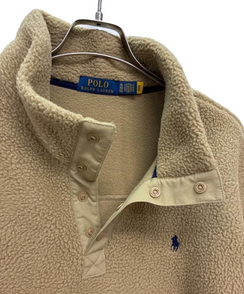 POLO RALPH LAUREN（ポロ・ラルフローレン）POLO RALPH LAUREN (ポロ・ラルフローレン) ボアフリースプルオーバー ブラウン サイズ:XLの古着・服飾アイテム