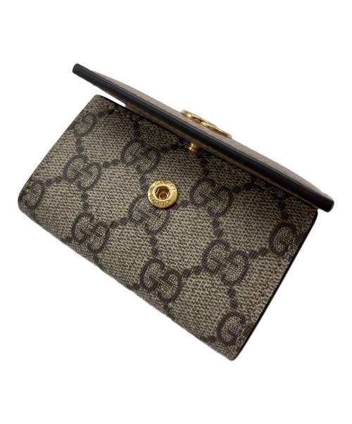 GUCCI（グッチ）GUCCI (グッチ) GGマーモント キーケース グレー×ピンクの古着・服飾アイテム