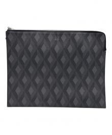 dunhill（ダンヒル）の古着「カドガン エンジンターン ジップフォリオ」｜グレー×ブラック