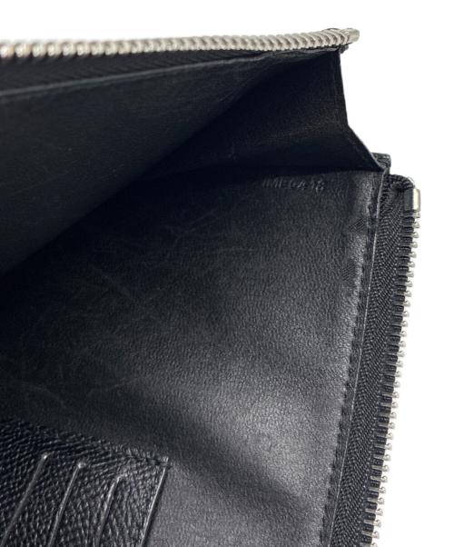 dunhill（ダンヒル）dunhill (ダンヒル) カドガン エンジンターン ジップフォリオ グレー×ブラックの古着・服飾アイテム