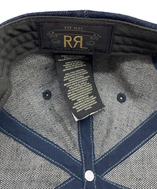 RRL（ダブルアールエル）RRL (ダブルアールエル) RRL ランチ ロゴ デニム ボール キャップ インディゴ サイズ:ONE SIZEの古着・服飾アイテム