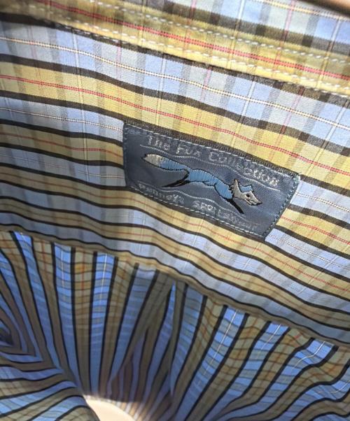 PENNYS（ペニーズ）PENNYS (ペニーズ) THE FOX COLLECTION (ザフォックス コレクション) 長袖シャツ ブルー×グリーン サイズ:Mの古着・服飾アイテム