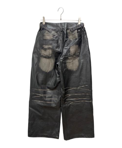 rosen kreuz（ローゼンクロイツ）ROSEN KREUZ (ローゼンクロイツ) VINTAGE LEATHER PANTS / フェイクレザーパンツ ブラック サイズ:2の古着・服飾アイテム