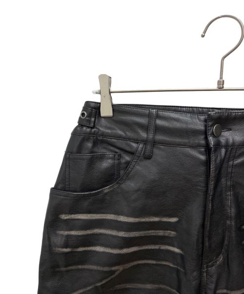 rosen kreuz（ローゼンクロイツ）ROSEN KREUZ (ローゼンクロイツ) VINTAGE LEATHER PANTS / フェイクレザーパンツ ブラック サイズ:2の古着・服飾アイテム