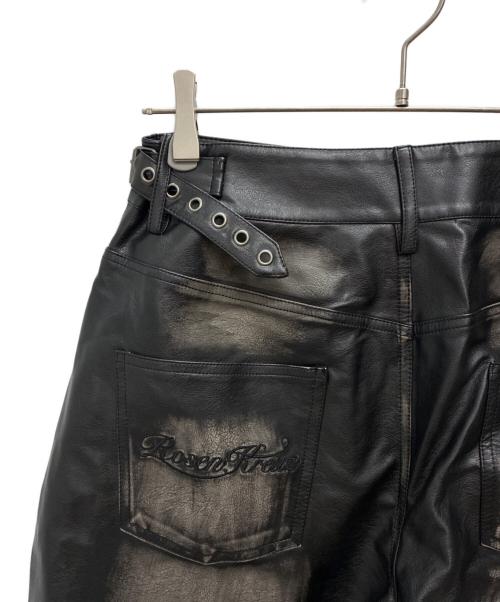 rosen kreuz（ローゼンクロイツ）ROSEN KREUZ (ローゼンクロイツ) VINTAGE LEATHER PANTS / フェイクレザーパンツ ブラック サイズ:2の古着・服飾アイテム