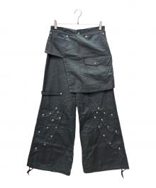 rosen kreuz（ローゼンクロイツ）の古着「DOCKING SKIRT WIDE PANTS」｜グレー