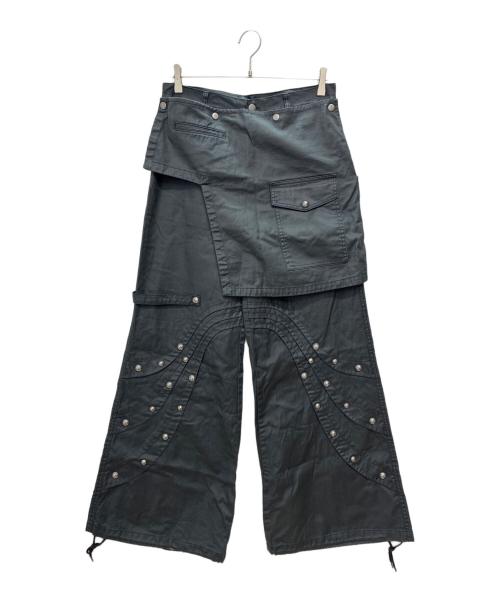 rosen kreuz（ローゼンクロイツ）ROSEN KREUZ (ローゼンクロイツ) DOCKING SKIRT WIDE PANTS グレー サイズ:2の古着・服飾アイテム