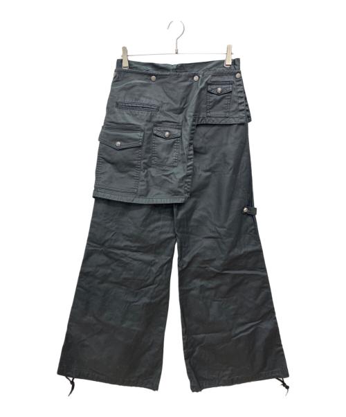 rosen kreuz（ローゼンクロイツ）ROSEN KREUZ (ローゼンクロイツ) DOCKING SKIRT WIDE PANTS グレー サイズ:2の古着・服飾アイテム
