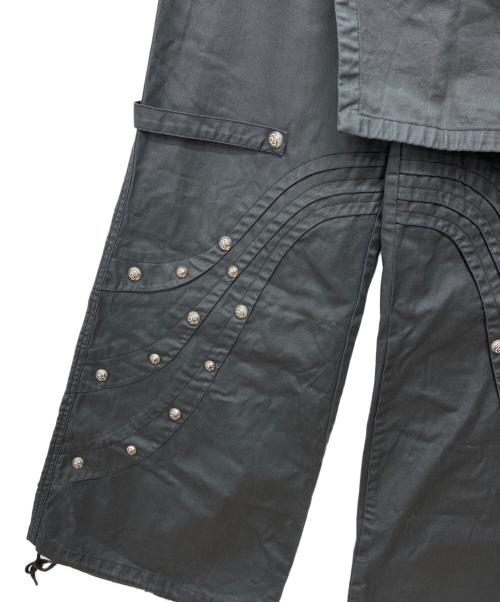 rosen kreuz（ローゼンクロイツ）ROSEN KREUZ (ローゼンクロイツ) DOCKING SKIRT WIDE PANTS グレー サイズ:2の古着・服飾アイテム