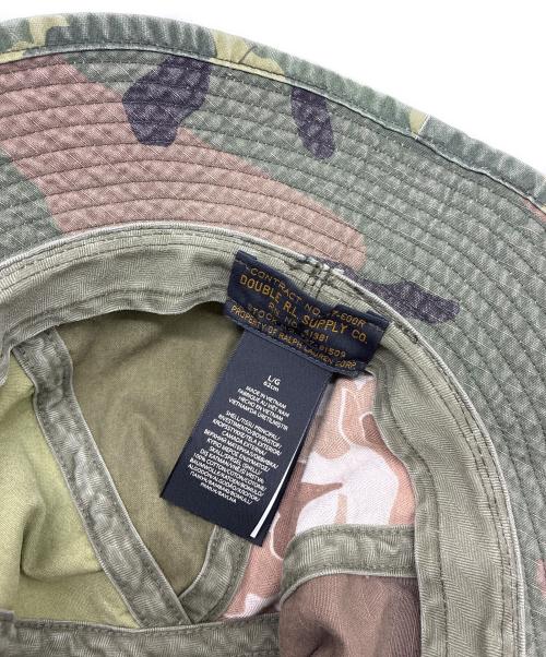 RRL（ダブルアールエル）RRL (ダブルアールエル) カモ柄バケットハット グリーン×ブラウン サイズ:L / 62cmの古着・服飾アイテム
