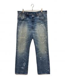 RRL（ダブルアールエル）の古着「Straight Fit Fenimore Distressed Jean / ペイント加工デニムパンツ」｜インディゴ