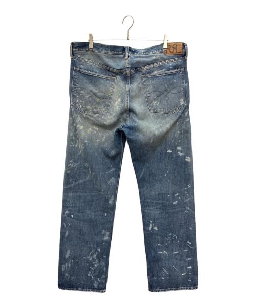 RRL（ダブルアールエル）RRL (ダブルアールエル) ペイント加工デニムパンツ インディゴ サイズ:W38×L32の古着・服飾アイテム