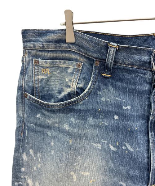 RRL（ダブルアールエル）RRL (ダブルアールエル) ペイント加工デニムパンツ インディゴ サイズ:W38×L32の古着・服飾アイテム