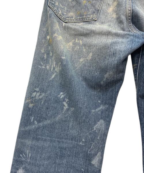 RRL（ダブルアールエル）RRL (ダブルアールエル) ペイント加工デニムパンツ インディゴ サイズ:W38×L32の古着・服飾アイテム