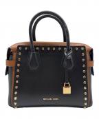 MICHAEL KORSマイケルコース）の古着「Mercer Small Studded Leather Belted Satchel / 2WAYバッグ」｜ブラウン×ブラック