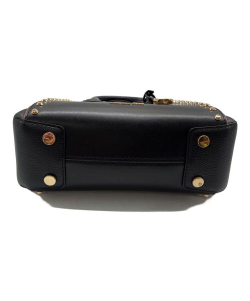 MICHAEL KORS（マイケルコース）MICHAEL KORS (マイケルコース) Mercer Small Studded Leather Belted Satchel / 2WAYバッグ ブラウン×ブラックの古着・服飾アイテム