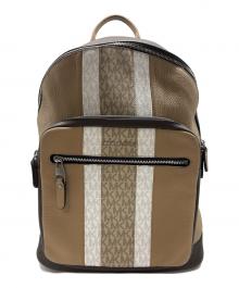 MICHAEL KORS（マイケルコース）の古着「HUDSON（ハドソン）コミューター バックパック」｜ベージュ×ブラウン