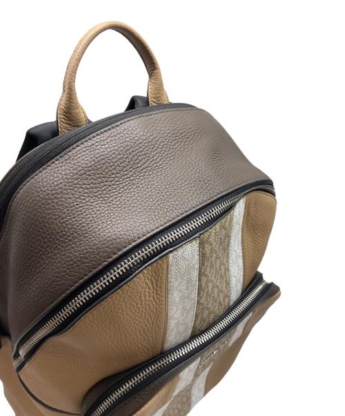 MICHAEL KORS（マイケルコース）MICHAEL KORS (マイケルコース) HUDSON（ハドソン）コミューター バックパック ベージュ×ブラウンの古着・服飾アイテム