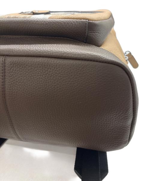 MICHAEL KORS（マイケルコース）MICHAEL KORS (マイケルコース) HUDSON（ハドソン）コミューター バックパック ベージュ×ブラウンの古着・服飾アイテム