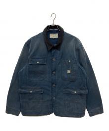 RRL（ダブルアールエル）の古着「キャンバス コーデュロイカラー エンジニア ジャケット」｜フェイデッド ネイビー