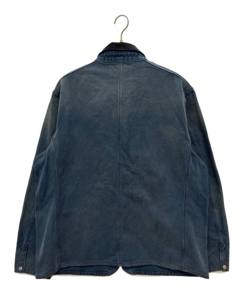 RRL（ダブルアールエル）RRL (ダブルアールエル) キャンバス コーデュロイカラー エンジニア ジャケット フェイデッド ネイビー サイズ:XXLの古着・服飾アイテム