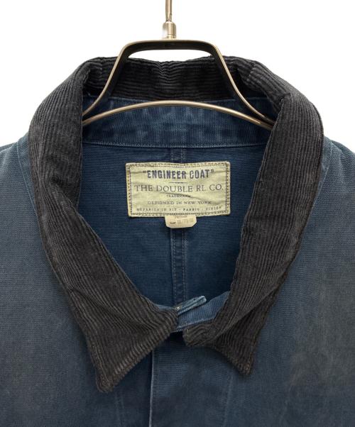 RRL（ダブルアールエル）RRL (ダブルアールエル) キャンバス コーデュロイカラー エンジニア ジャケット フェイデッド ネイビー サイズ:XXLの古着・服飾アイテム